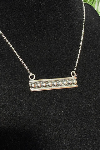 Sterling Silver Ball Bar Necklace-Jewelry-BOHO SOL-Gallop 'n Glitz- Women's Western Wear Boutique, Located in Grants Pass, Oregon