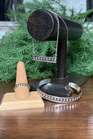 Sterling Silver Ball Bar Necklace-Jewelry-BOHO SOL-Gallop 'n Glitz- Women's Western Wear Boutique, Located in Grants Pass, Oregon