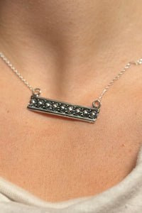 Sterling Silver Ball Bar Necklace-Jewelry-BOHO SOL-Gallop 'n Glitz- Women's Western Wear Boutique, Located in Grants Pass, Oregon