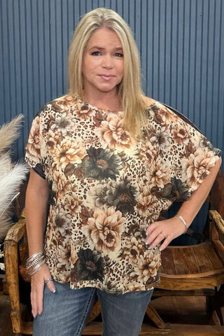 Bloom In Leopard Mesh Top-Mesh Top-Sterling Kreek-Gallop 'n Glitz- Women's Western Wear Boutique, Located in Grants Pass, Oregon