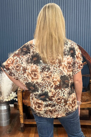 Bloom In Leopard Mesh Top-Mesh Top-Sterling Kreek-Gallop 'n Glitz- Women's Western Wear Boutique, Located in Grants Pass, Oregon