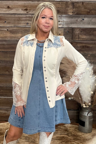 Blue Jean Midi Belle Dress-Dress-ee:some-Gallop 'n Glitz- Women's Western Wear Boutique, Located in Grants Pass, Oregon