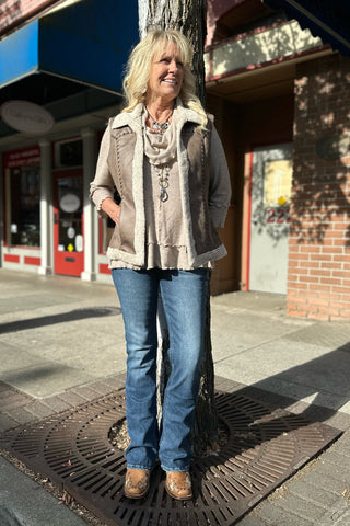 Ladies Sand Horse Inlay Square Toe Boot by Corral Boots-Women's Boot-Corral Boots-Gallop 'n Glitz- Women's Western Wear Boutique, Located in Grants Pass, Oregon