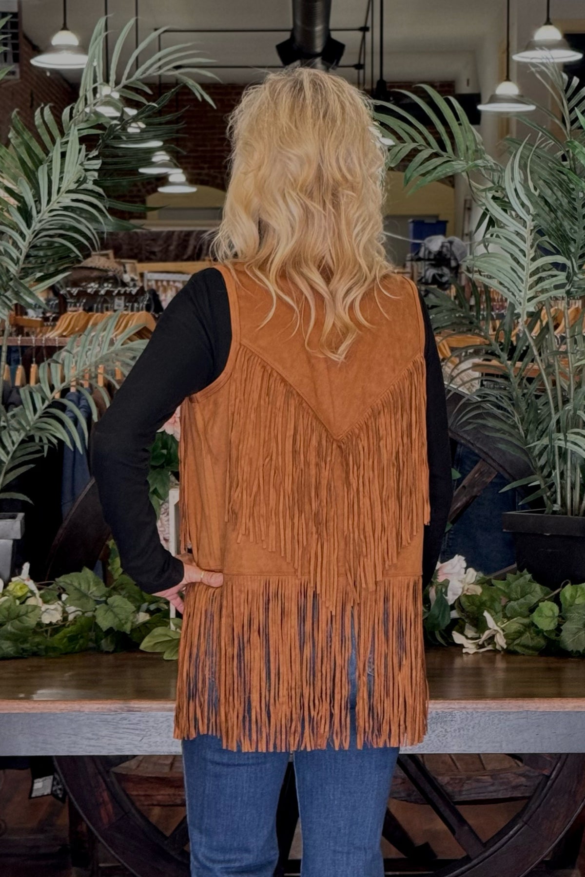 Soft Faux Suede Vest with Fringe by Cripple Creek-Vest-Cripple Creek-Gallop 'n Glitz- Women's Western Wear Boutique, Located in Grants Pass, Oregon