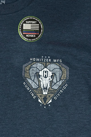 Howitzer Hunting Division Tee Blue-Men's Graphic Tee-Howitzer-Gallop 'n Glitz- Women's Western Wear Boutique, Located in Grants Pass, Oregon