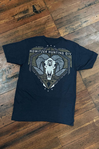 Howitzer Hunting Division Tee Blue-Men's Graphic Tee-Howitzer-Gallop 'n Glitz- Women's Western Wear Boutique, Located in Grants Pass, Oregon