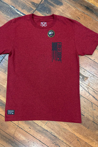 'Freedom' Tee by Howitzer Burgundy-Men's Graphic Tee-Howitzer-Gallop 'n Glitz- Women's Western Wear Boutique, Located in Grants Pass, Oregon