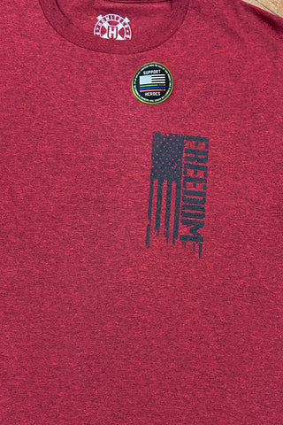 'Freedom' Tee by Howitzer Burgundy-Men's Graphic Tee-Howitzer-Gallop 'n Glitz- Women's Western Wear Boutique, Located in Grants Pass, Oregon