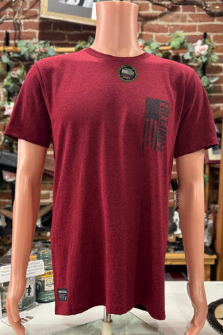 'Freedom' Tee by Howitzer Burgundy-Men's Graphic Tee-Howitzer-Gallop 'n Glitz- Women's Western Wear Boutique, Located in Grants Pass, Oregon