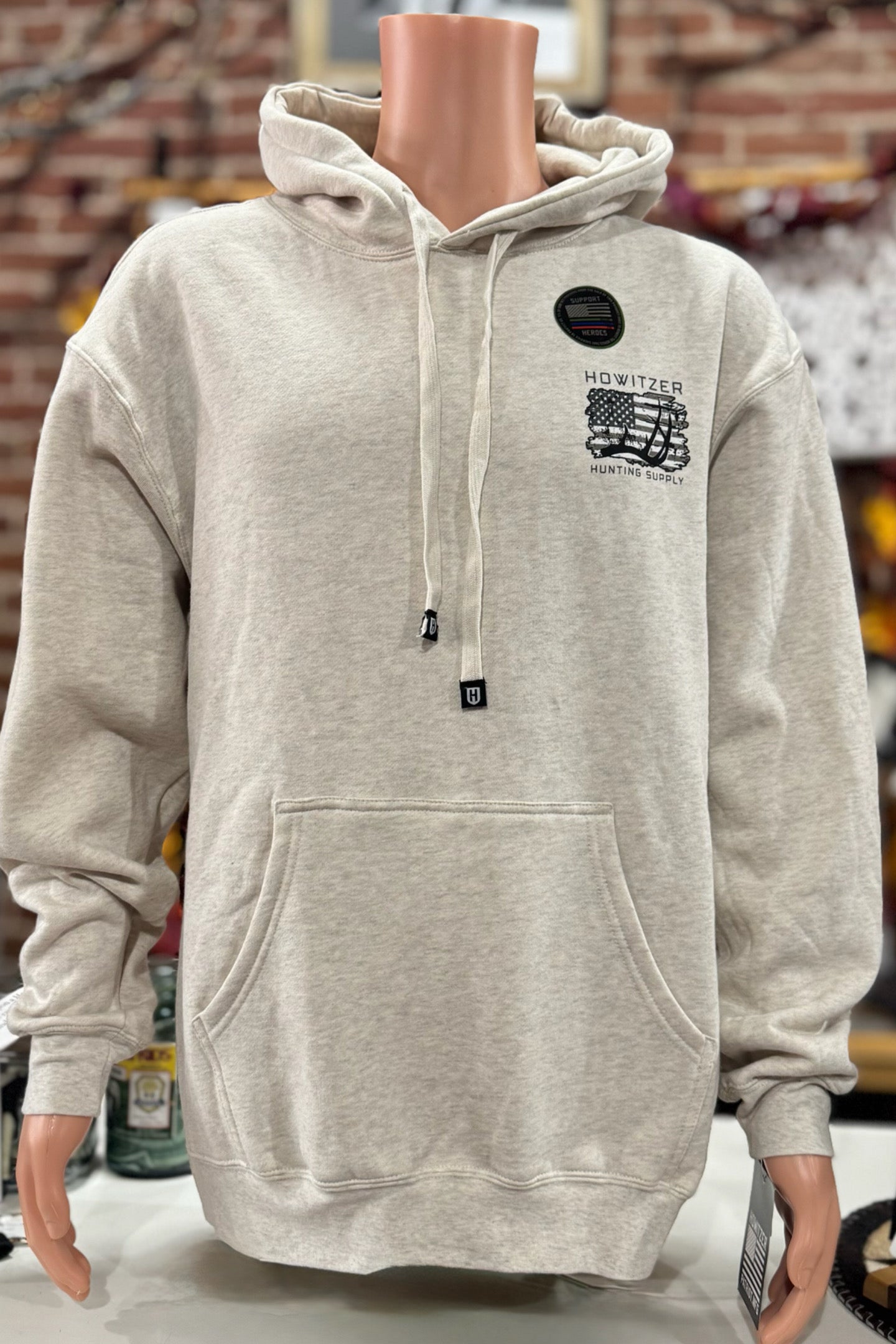 Hunting Stand Hoodie by Howitzer Oatmeal-Men's Graphic Hoodie-Howitzer-Gallop 'n Glitz- Women's Western Wear Boutique, Located in Grants Pass, Oregon