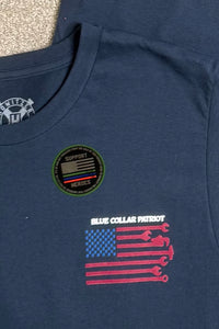 Mens BLUE COLLAR PATRIOT Tee by Howitzer-Men's Graphic Tee-Howitzer-Gallop 'n Glitz- Women's Western Wear Boutique, Located in Grants Pass, Oregon