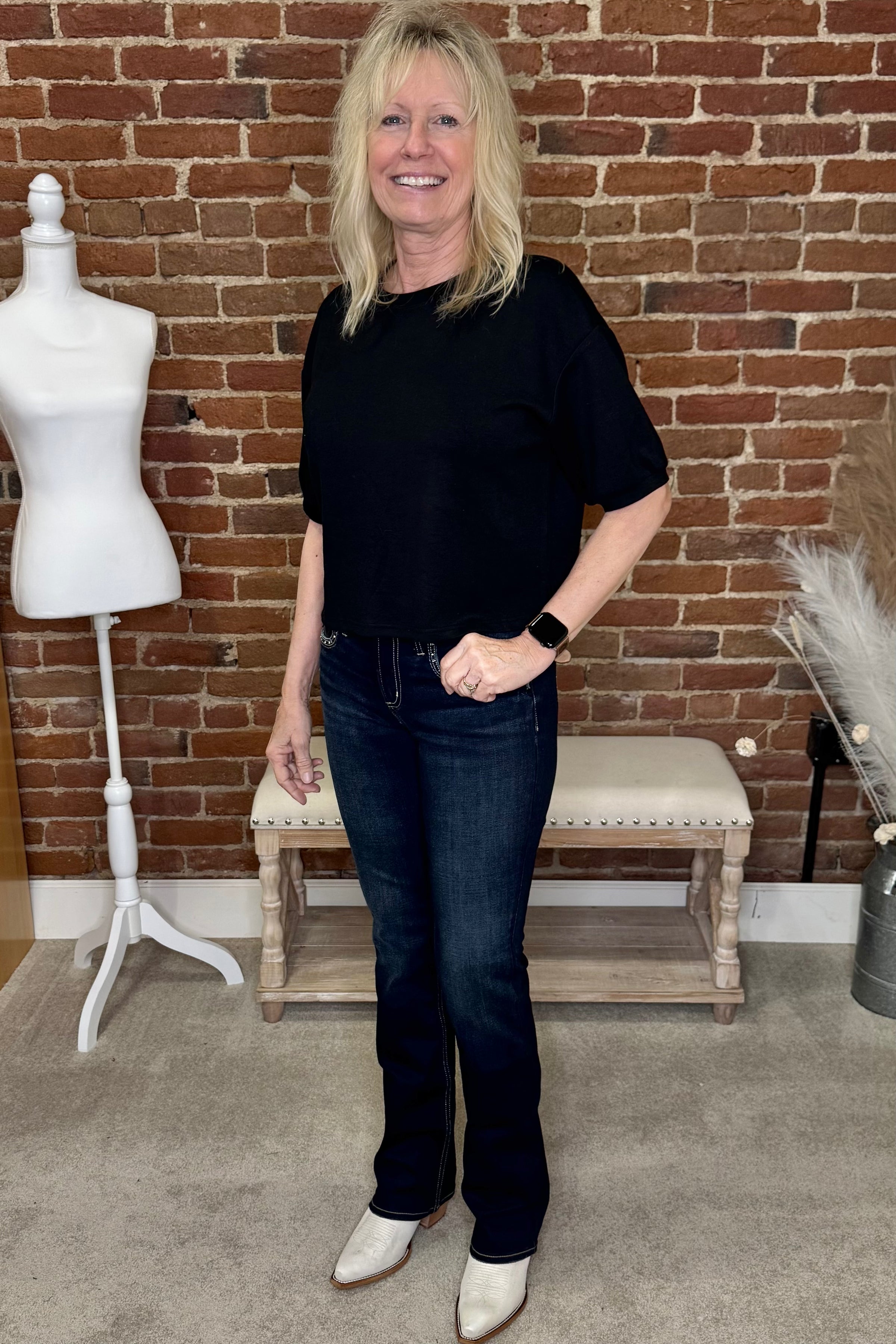 Elyse Mid Rise Slim Bootcut Luxe Stretch Jeans by Silver-Bootcut-Silver Jeans-Gallop 'n Glitz- Women's Western Wear Boutique, Located in Grants Pass, Oregon