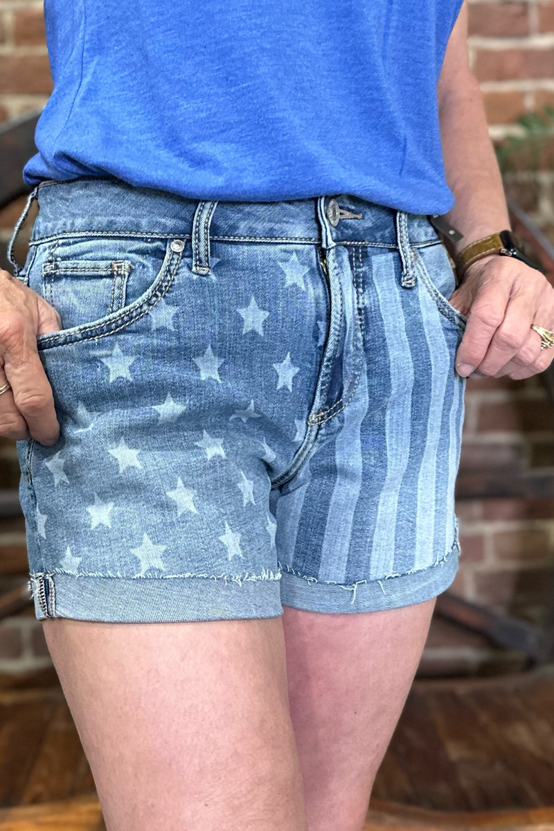 Americana Boyfriend Shorts by Silver Jeans-Shorts-Silver Jeans-Gallop 'n Glitz- Women's Western Wear Boutique, Located in Grants Pass, Oregon