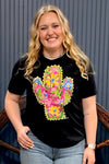 Pink Floral Cactus Tee-Graphic Tee-Texas True-Gallop 'n Glitz- Women's Western Wear Boutique, Located in Grants Pass, Oregon