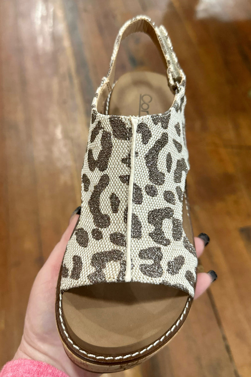 CARLEY By Corkys Tan Sparkle Leopard-Women's Shoes-Corkys-Gallop 'n Glitz- Women's Western Wear Boutique, Located in Grants Pass, Oregon