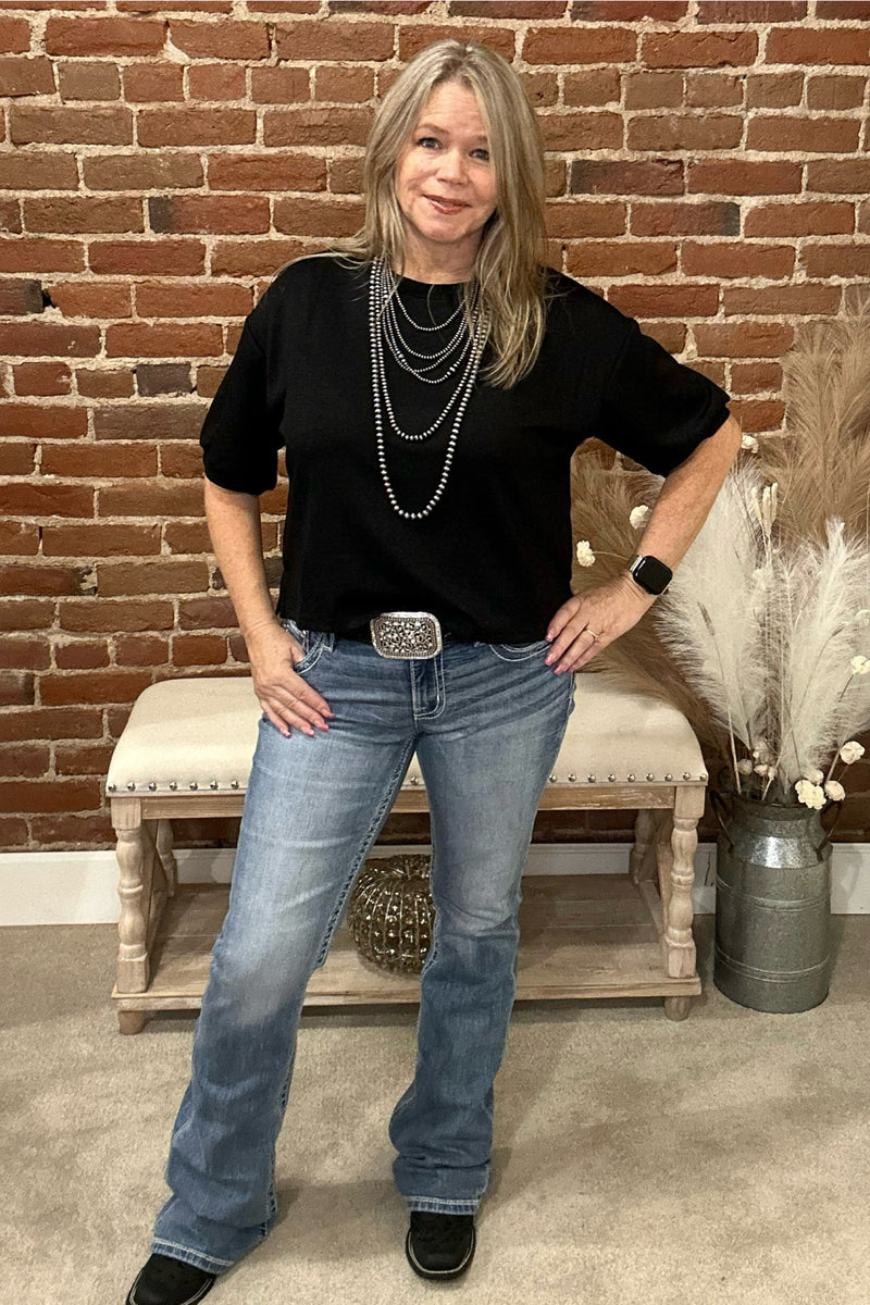 Casual Upgrade Luxe Knit Tee-top-jess lea-Gallop 'n Glitz- Women's Western Wear Boutique, Located in Grants Pass, Oregon