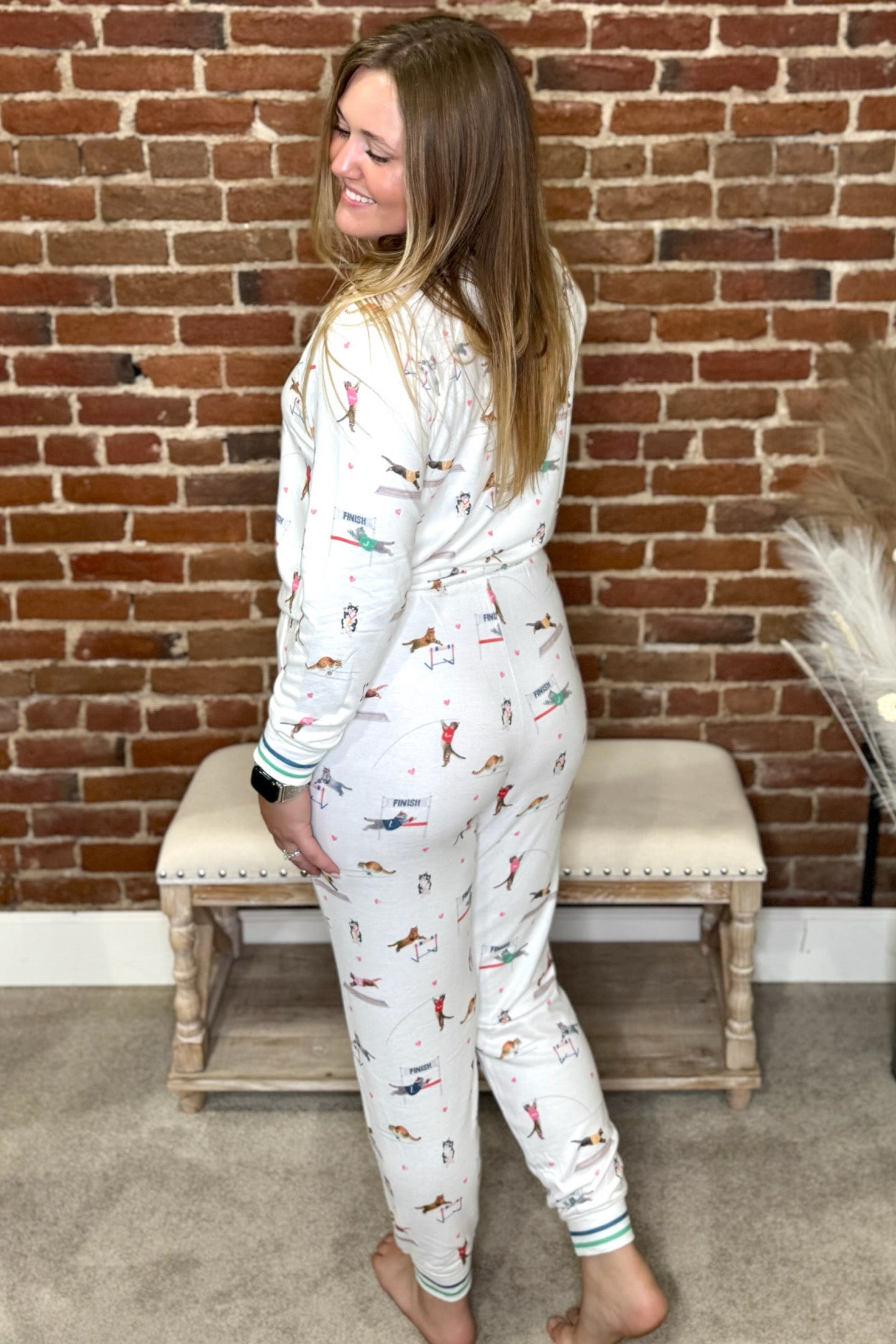 Catletics Banded Pant by PJ Salavge-Pajamas-PJ Salvage-Gallop 'n Glitz- Women's Western Wear Boutique, Located in Grants Pass, Oregon