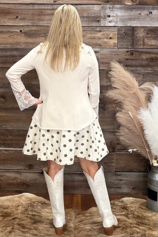 Chocolate Kisses Polka Dot Dress-Dress-ee:some-Gallop 'n Glitz- Women's Western Wear Boutique, Located in Grants Pass, Oregon