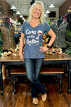 Corks Are For Quitters T-Shirt-Graphic Tee-Gallop 'n Glitz-Gallop 'n Glitz- Women's Western Wear Boutique, Located in Grants Pass, Oregon