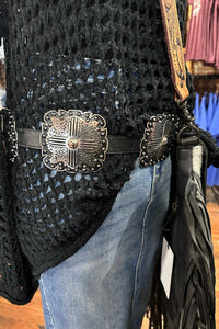 Women's Silver Angel Ranch Concho Western Belt-Belt-M&F-Gallop 'n Glitz- Women's Western Wear Boutique, Located in Grants Pass, Oregon