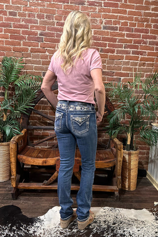 Women's BEST EVER V-Neck Tee - Pink Rose-top-Sanmar-Gallop 'n Glitz- Women's Western Wear Boutique, Located in Grants Pass, Oregon