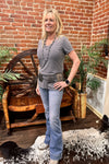 Women's BEST EVER V-Neck Tee - Grey Frost-top-Sanmar-Gallop 'n Glitz- Women's Western Wear Boutique, Located in Grants Pass, Oregon