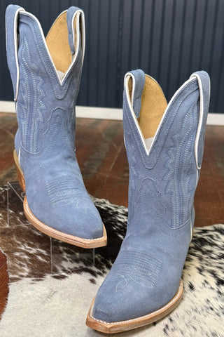 Women's Lea Cornflower Suede Boot by Tony Lama-Women's Boot-Tony Lama-Gallop 'n Glitz- Women's Western Wear Boutique, Located in Grants Pass, Oregon