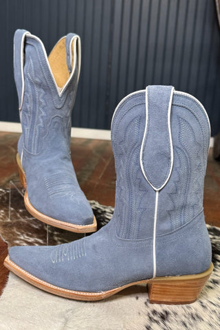 Women's Lea Cornflower Suede Boot by Tony Lama-Women's Boot-Tony Lama-Gallop 'n Glitz- Women's Western Wear Boutique, Located in Grants Pass, Oregon