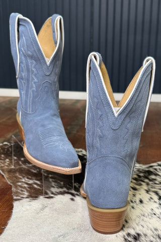 Women's Lea Cornflower Suede Boot by Tony Lama-Women's Boot-Tony Lama-Gallop 'n Glitz- Women's Western Wear Boutique, Located in Grants Pass, Oregon