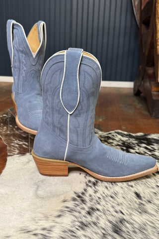 Women's Lea Cornflower Suede Boot by Tony Lama-Women's Boot-Tony Lama-Gallop 'n Glitz- Women's Western Wear Boutique, Located in Grants Pass, Oregon