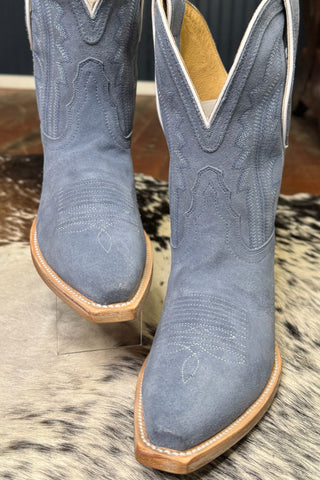 Women's Lea Cornflower Suede Boot by Tony Lama-Women's Boot-Tony Lama-Gallop 'n Glitz- Women's Western Wear Boutique, Located in Grants Pass, Oregon