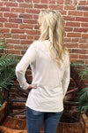 Women's BEST EVER V-Neck Long Sleeve Tee - White-top-Sanmar-Gallop 'n Glitz- Women's Western Wear Boutique, Located in Grants Pass, Oregon