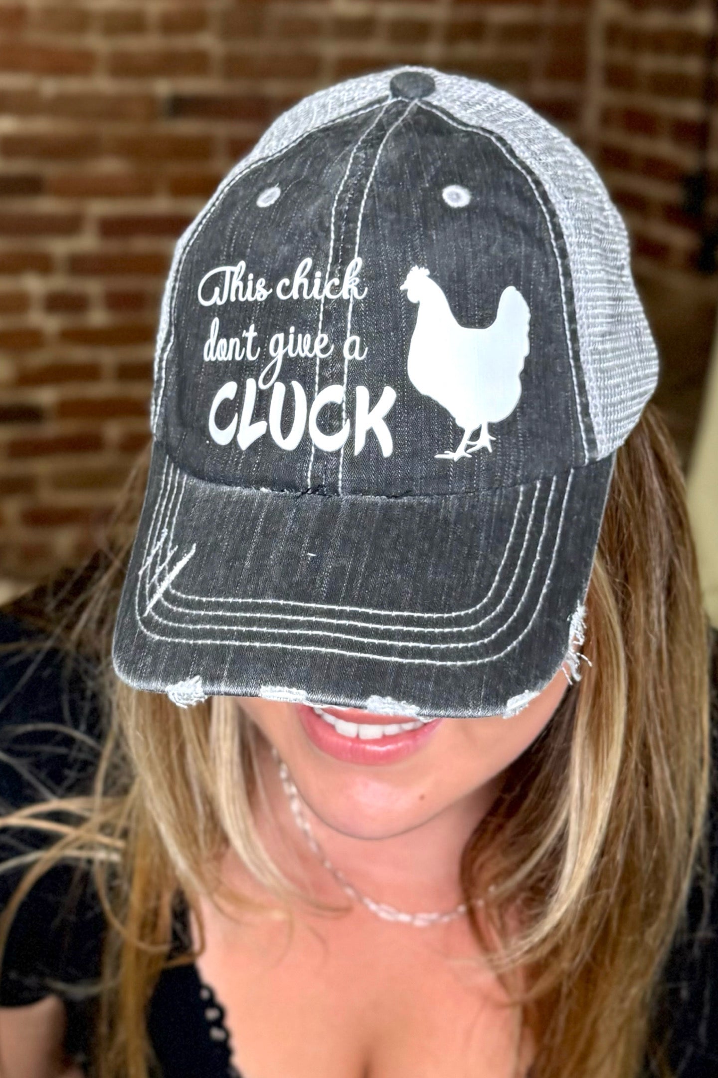 Don't Give a Cluck Ball Cap-Ball Cap-Best Handbag-Gallop 'n Glitz- Women's Western Wear Boutique, Located in Grants Pass, Oregon
