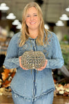 Denim Embroidered Button Down-top-Lola P-Gallop 'n Glitz- Women's Western Wear Boutique, Located in Grants Pass, Oregon