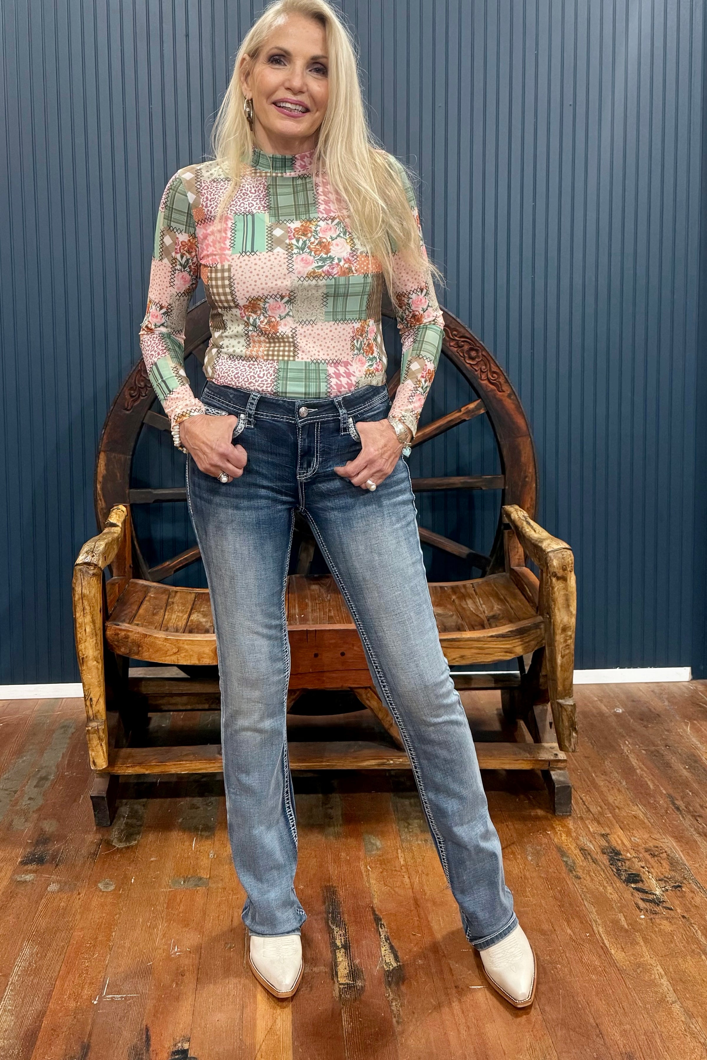 Boot Stitch Easy Fit Bootcut Jeans by Grace in LA-Bootcut-Grace in LA-Gallop 'n Glitz- Women's Western Wear Boutique, Located in Grants Pass, Oregon
