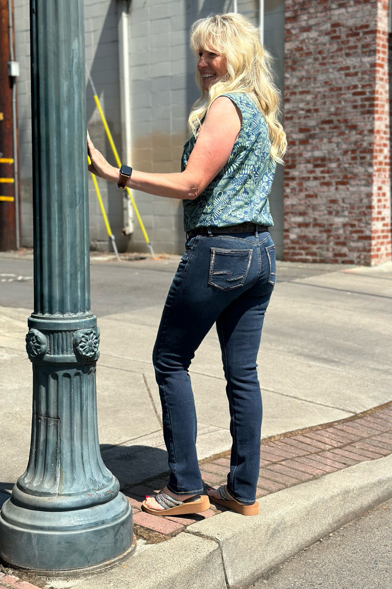 Elyse Mid Rise Straight Leg Jeans by Silver-Straight-Silver Jeans-Gallop 'n Glitz- Women's Western Wear Boutique, Located in Grants Pass, Oregon