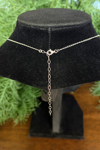 Sterling Silver Floral Stamped Bar Necklace-Jewelry-BOHO SOL-Gallop 'n Glitz- Women's Western Wear Boutique, Located in Grants Pass, Oregon
