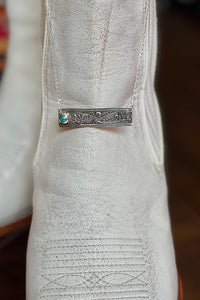 Sterling Silver Floral Stamped Bar Necklace-Jewelry-BOHO SOL-Gallop 'n Glitz- Women's Western Wear Boutique, Located in Grants Pass, Oregon