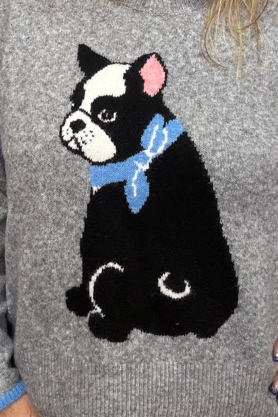 French Bulldog Sweater by PJ Salvage-top-PJ Salvage-Gallop 'n Glitz- Women's Western Wear Boutique, Located in Grants Pass, Oregon