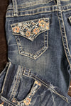 Girls Floral and Crystal Faux Flap Design Bootcut Jean by Grace in LA-Kids-Grace in LA-Gallop 'n Glitz- Women's Western Wear Boutique, Located in Grants Pass, Oregon