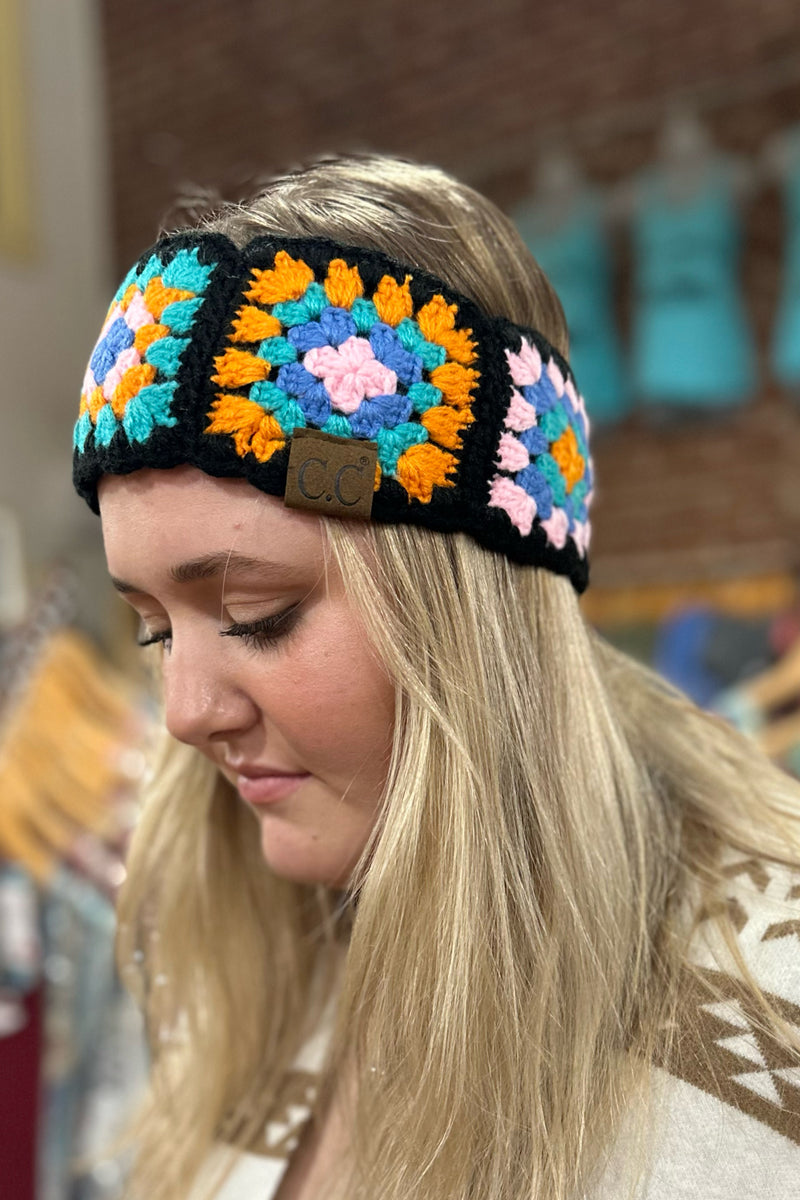 Fuzzy Lined Crochet Head Wrap By C.C Beanie-Beanie/Scarf-C.C. Beanie-Gallop 'n Glitz- Women's Western Wear Boutique, Located in Grants Pass, Oregon