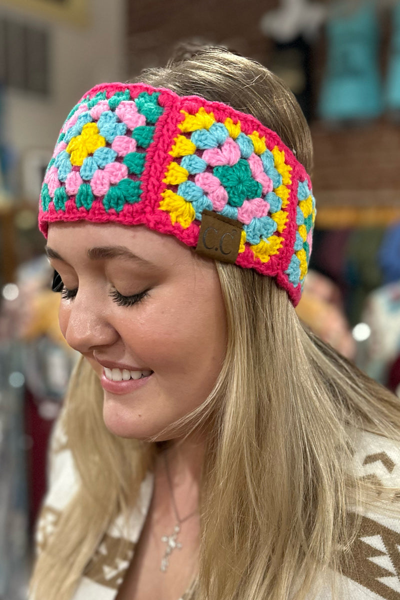 Fuzzy Lined Crochet Head Wrap By C.C Beanie-Beanie/Scarf-C.C. Beanie-Gallop 'n Glitz- Women's Western Wear Boutique, Located in Grants Pass, Oregon