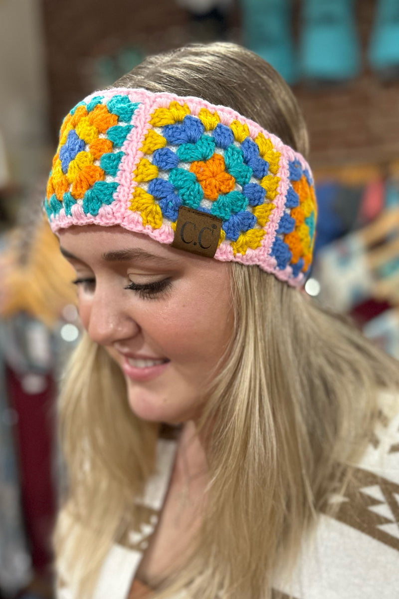 Fuzzy Lined Crochet Head Wrap By C.C Beanie-Beanie/Scarf-C.C. Beanie-Gallop 'n Glitz- Women's Western Wear Boutique, Located in Grants Pass, Oregon