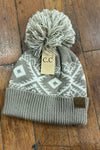 CC Aztec Multi-Colored Pom Beanie Hat-Beanie/Scarf-C.C. Beanie-Gallop 'n Glitz- Women's Western Wear Boutique, Located in Grants Pass, Oregon