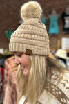 Super Soft Matching Fur Pom C.C Beanie-Beanie/Scarf-C.C. Beanie-Gallop 'n Glitz- Women's Western Wear Boutique, Located in Grants Pass, Oregon