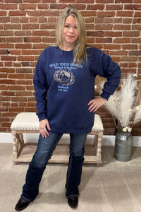 Hold Your Horses Sweatshirt by Outback-top-Outback Trading-Gallop 'n Glitz- Women's Western Wear Boutique, Located in Grants Pass, Oregon