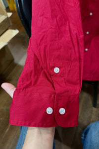 Men's Solid Red Button Up Shirt By Roper-Men's Dress Shirt-Roper/Stetson-Gallop 'n Glitz- Women's Western Wear Boutique, Located in Grants Pass, Oregon