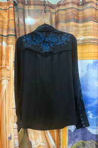 Midnight Blue Pearl Snap by Stetson-Top-Roper/Stetson-Gallop 'n Glitz- Women's Western Wear Boutique, Located in Grants Pass, Oregon