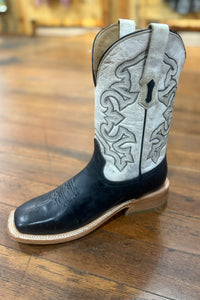 Men's Black w/White Top Square Toe Boot by Corral-Men's Boot-Corral Boots-Gallop 'n Glitz- Women's Western Wear Boutique, Located in Grants Pass, Oregon