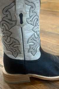 Men's Black w/White Top Square Toe Boot by Corral-Men's Boot-Corral Boots-Gallop 'n Glitz- Women's Western Wear Boutique, Located in Grants Pass, Oregon